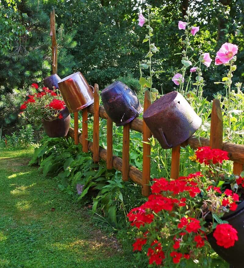 Fence container garden container gardening ideas